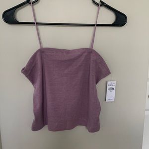 American eagle purple bungee strap crop tank